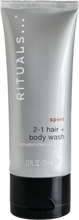 Afbeelding in Gallery-weergave laden, Rituals | Sport 2-1 Hair + Body Wash Activated Charcoal + Mint 70 ml (mini)
