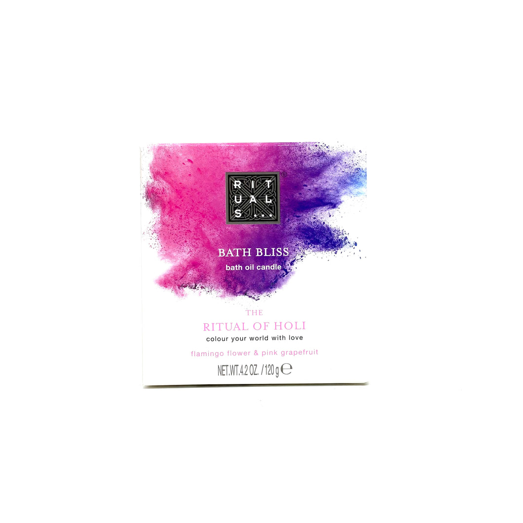 Rituals | The Ritual of Holi Bath Bliss Bath Oil Candle Flamingo Flower & Pink Grapefruit 120 gr
