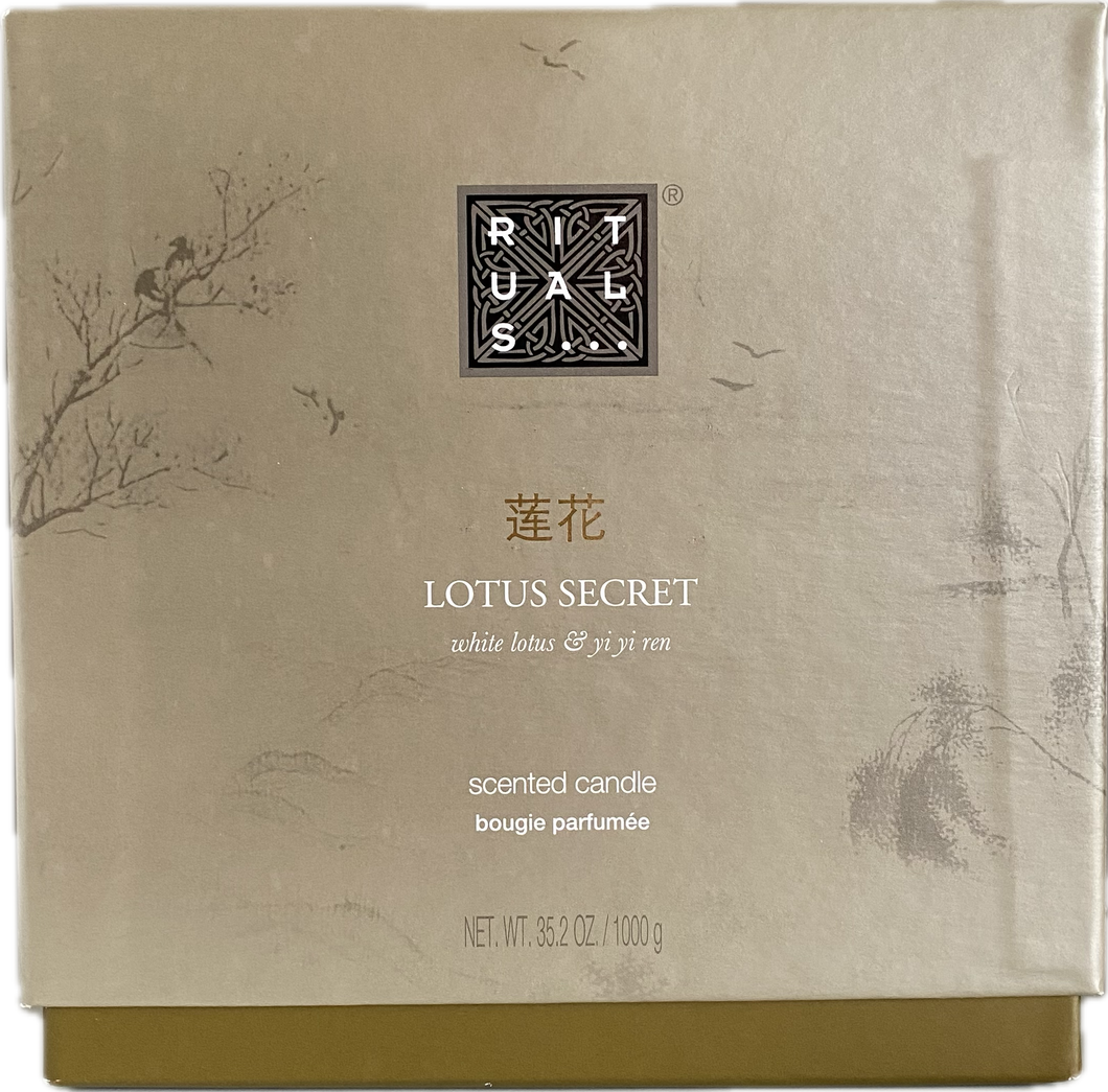 Rituals | The Ritual of Dao Lotus Secredt White Lotus & Yi Yi Ren Scented Candle XL Kaars Geurkaars 1000 gram